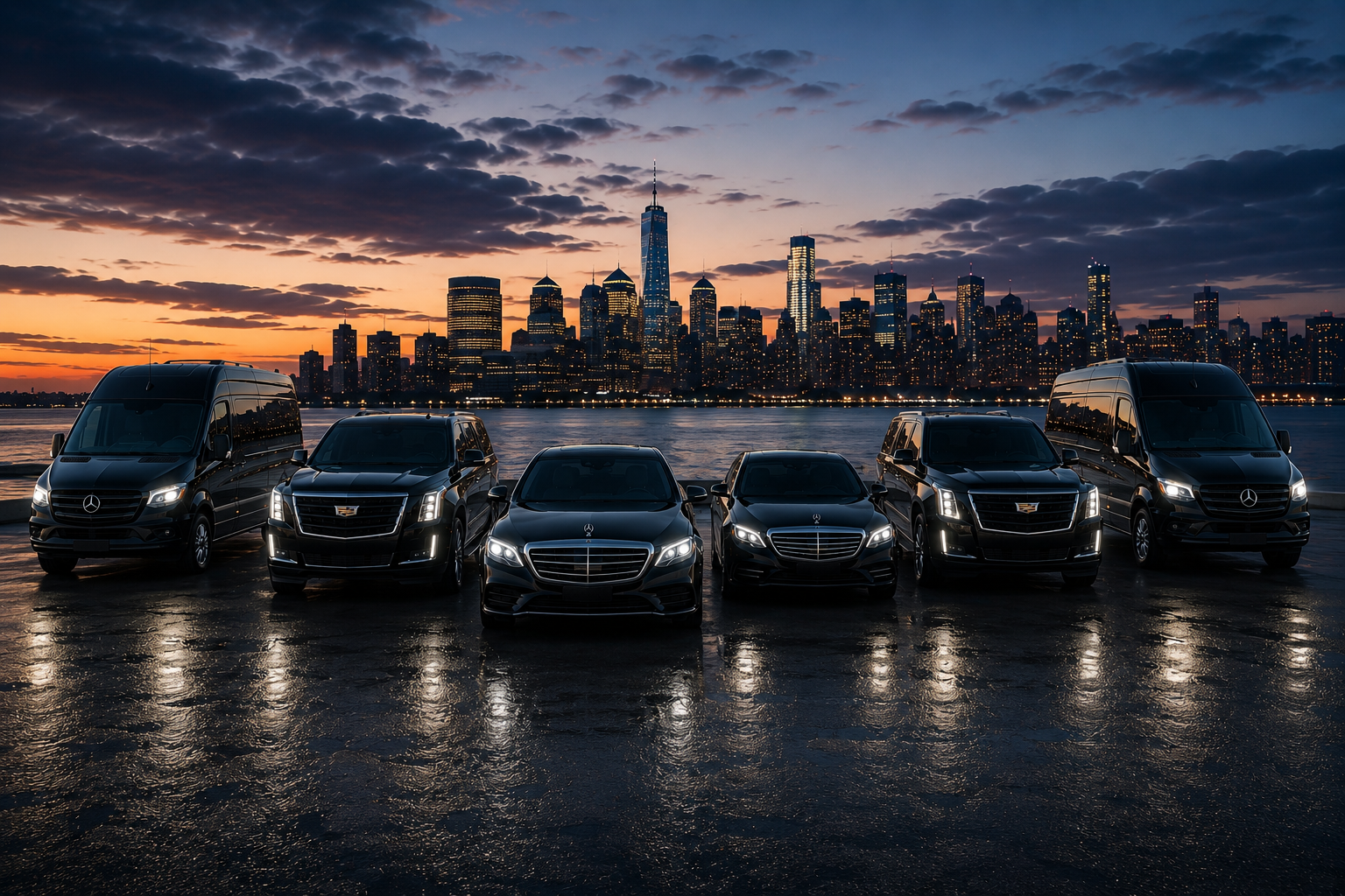 Professional chauffeur service - elegant woman in luxury vehicle